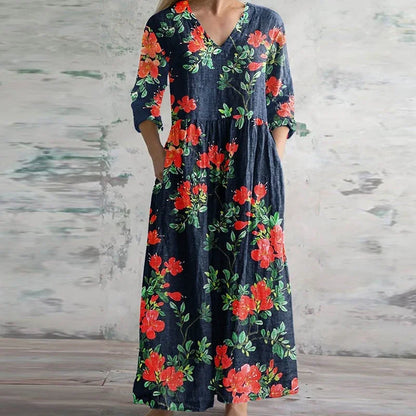 Elegant Retro Maxi Dress