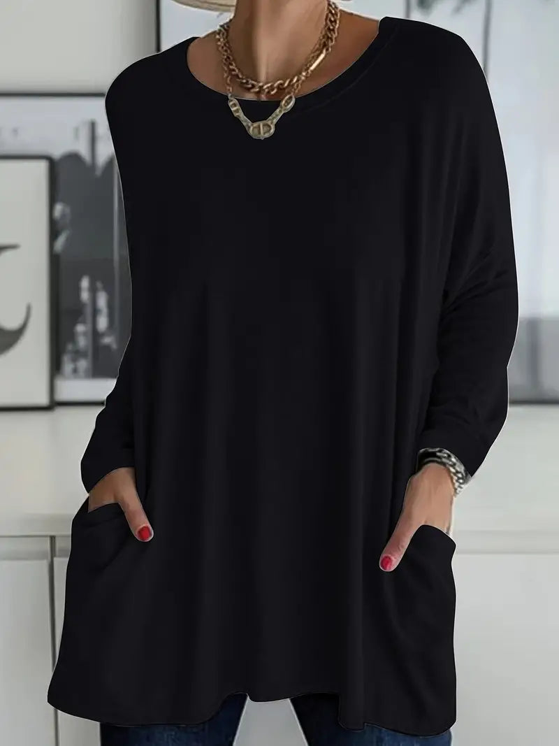 Julieta | Suéter Largo Oversize con Bolsillos