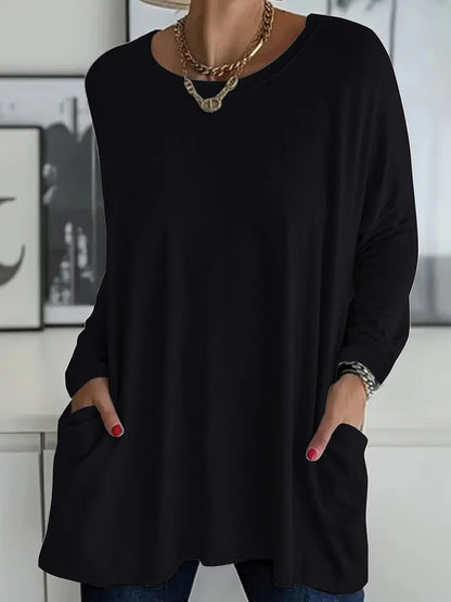 Julieta | Suéter Largo Oversize con Bolsillos