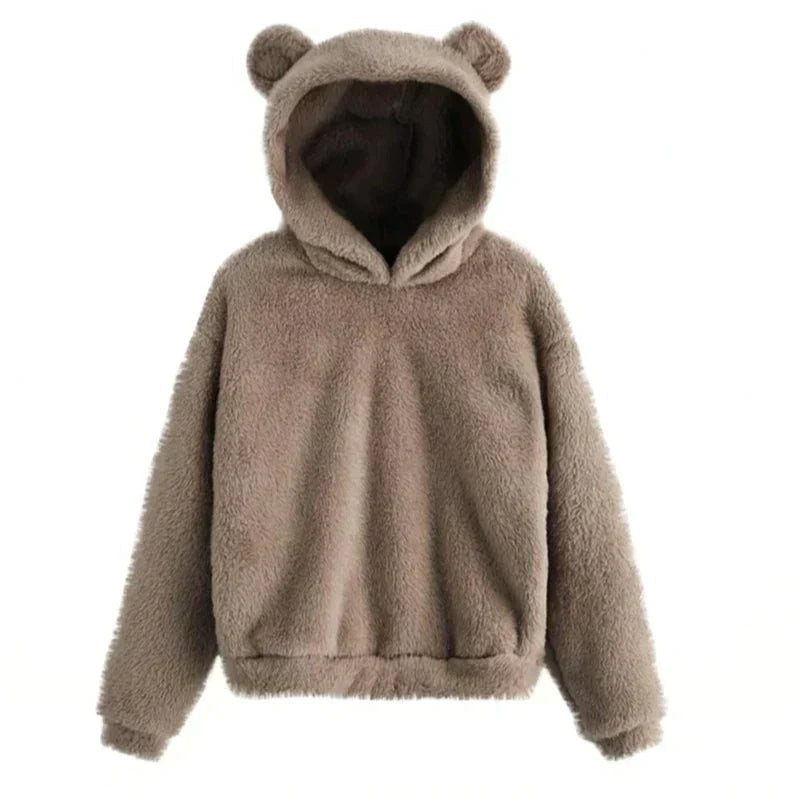 Elourie – Women’s Fleece Sweater with Bear Ears Hood