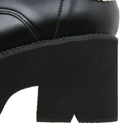 Botas de Plataforma Negras para Mujeres | Estilo Punk con Tacón Grueso