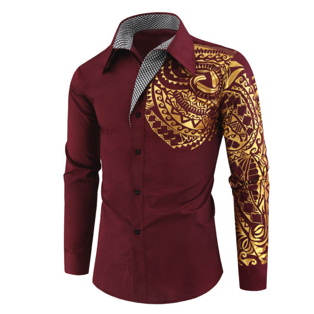 Herenoverhemd met Gouden Details – Darius
