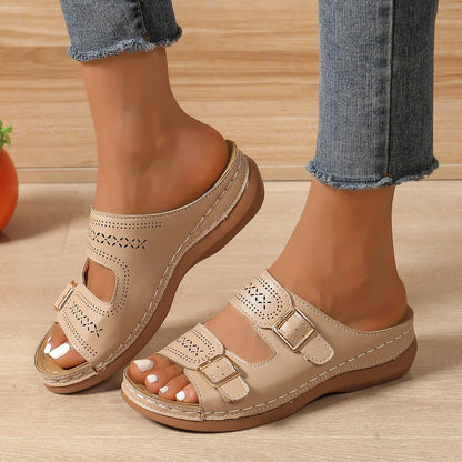 Aesla | Bequeme Sommerschuhe mit offener Zehenpartie