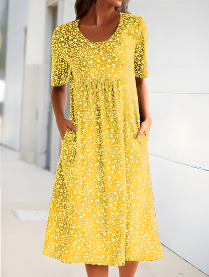 Qahira™  Casual Round Neck Dress