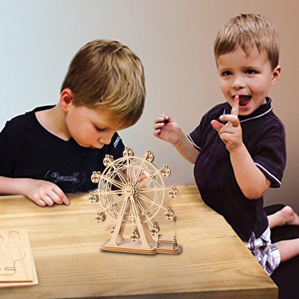 Rolife Ferris Wheel Woodcraft Construction Kit Modular Mechanical Model 3D Puzzle For Self Assembly Toy Gift Kids Teens