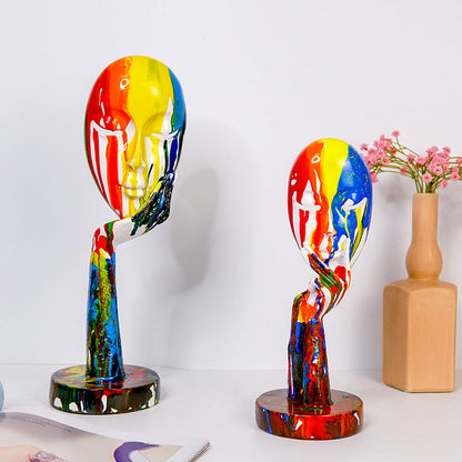 Nordic Creative Resin Craft Abstract Face Mask Home Decoration