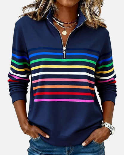Vera - Striped Comfortable Jumper