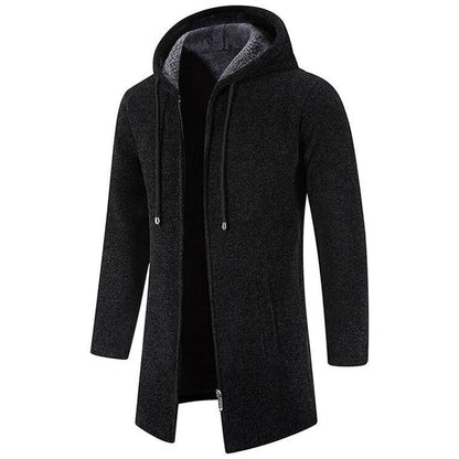 Middenlange Wollen Hoodie voor Heren - Luca