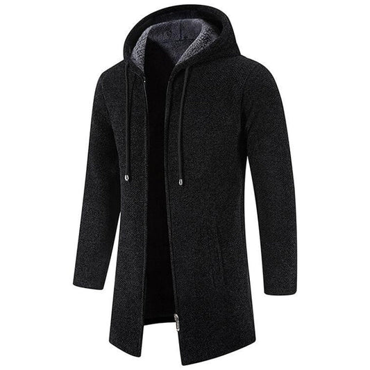 Middenlange Wollen Hoodie voor Heren - Luca