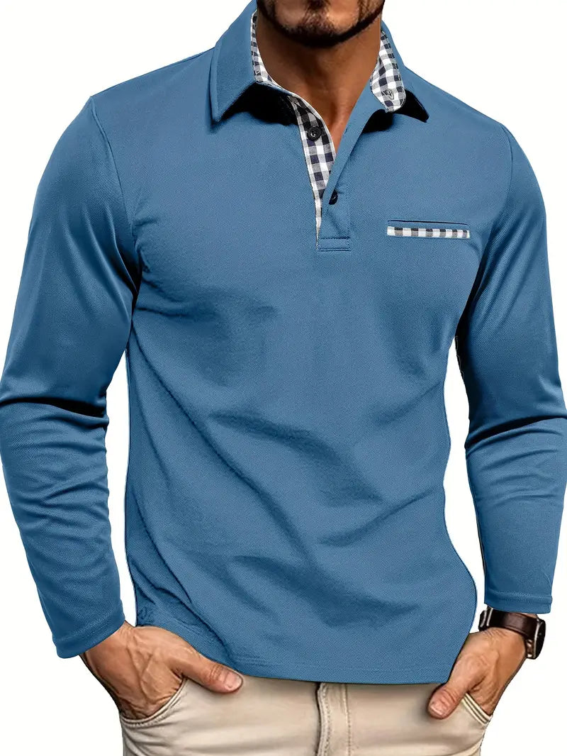 Cillian | Long Sleeve Polo Shirt