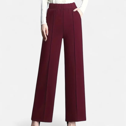 Valmonti | Women’s High-Waist Wide-Leg Trousers