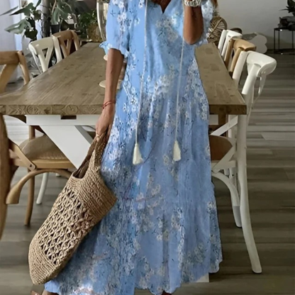 Dalia | Damen Elegantes Maxikleid im Boho Stil