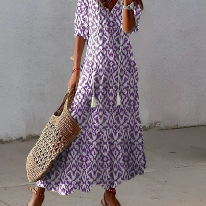 Dalia | Damen Elegantes Maxikleid im Boho Stil