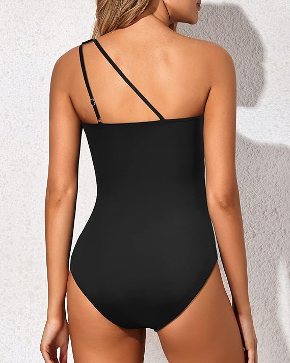 Damen Badeanzug | Ein-Schulter-Design | Bauchkontrolle | Eintelig -Luzern Mode