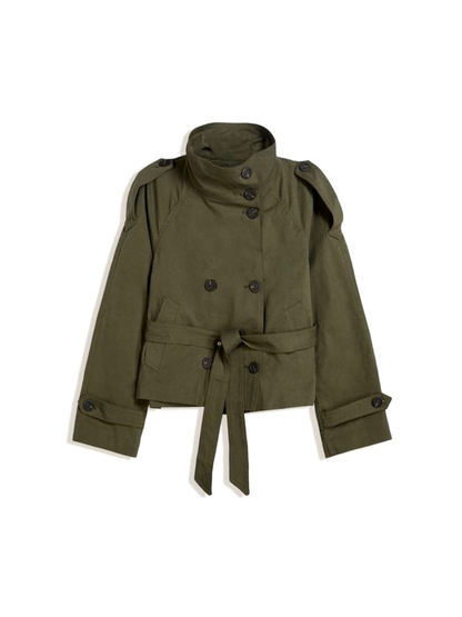 Serelune - Short Double Breasted Jacket With Belt
