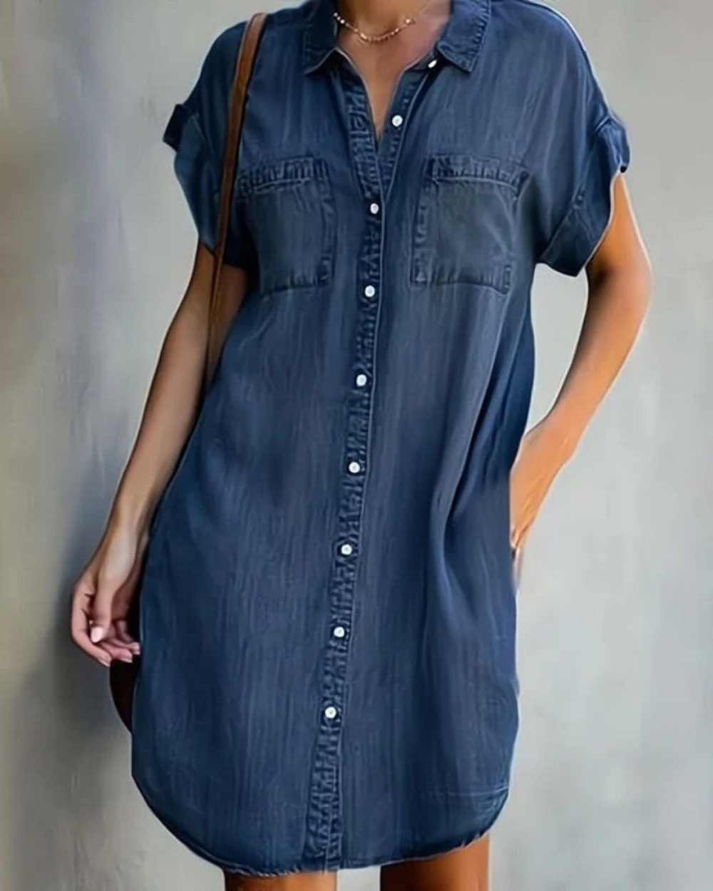 Damen Midi Sommerkleid im Hemdblusenstil | Festlich und Vintage