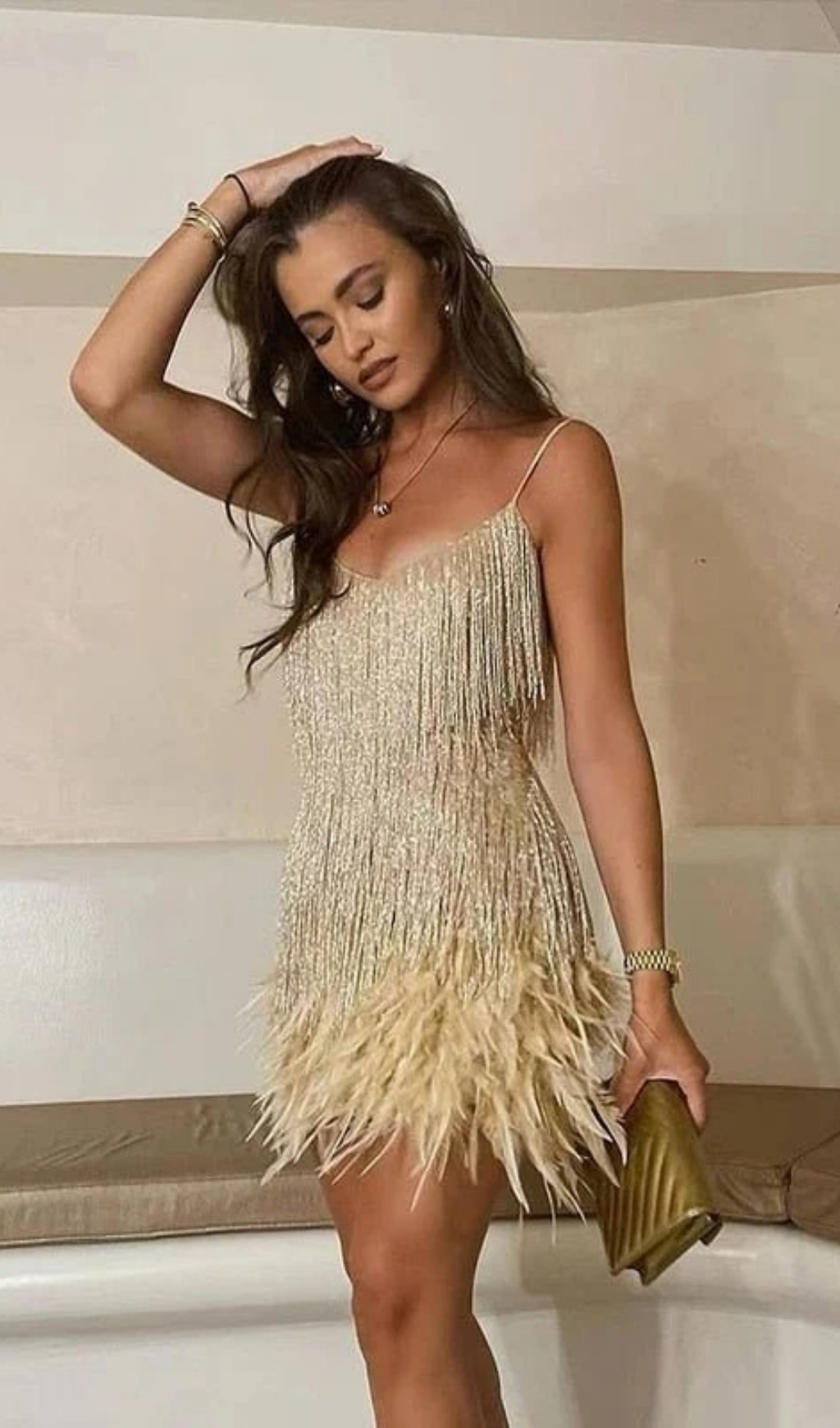Damen Mini Cocktailkleid mit Spaghettiträgern | Festliches Abendkleid