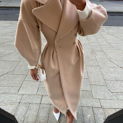 Damen Trenchcoat | Doppelreihig mit Revers & Langer Passform
