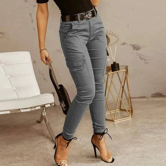 Damen Cargo-Jeans mit elastischen Bündchen – Nadine