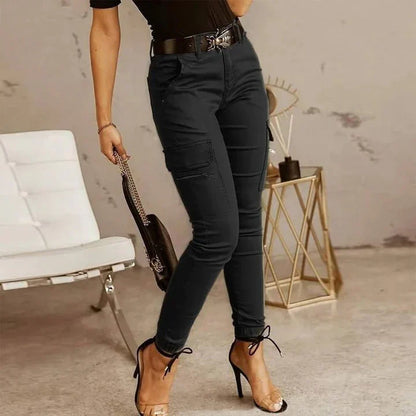 Lyvra Pantalón Mujer | Pantalón Cargo de Invierno con Bolsillos Laterales