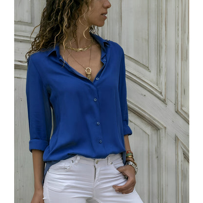Isadoria - Womens Silk Long Sleeve Blouse