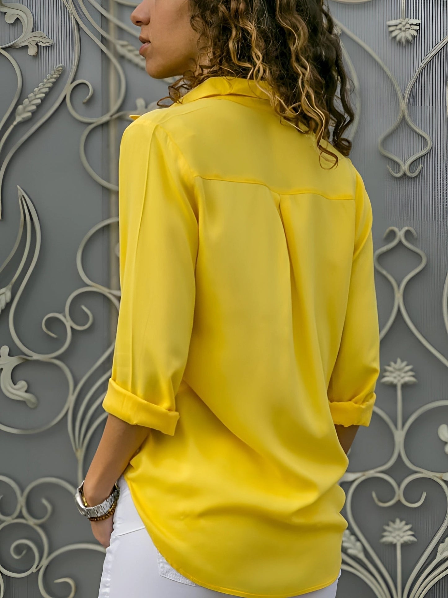 Isadoria - Womens Silk Long Sleeve Blouse