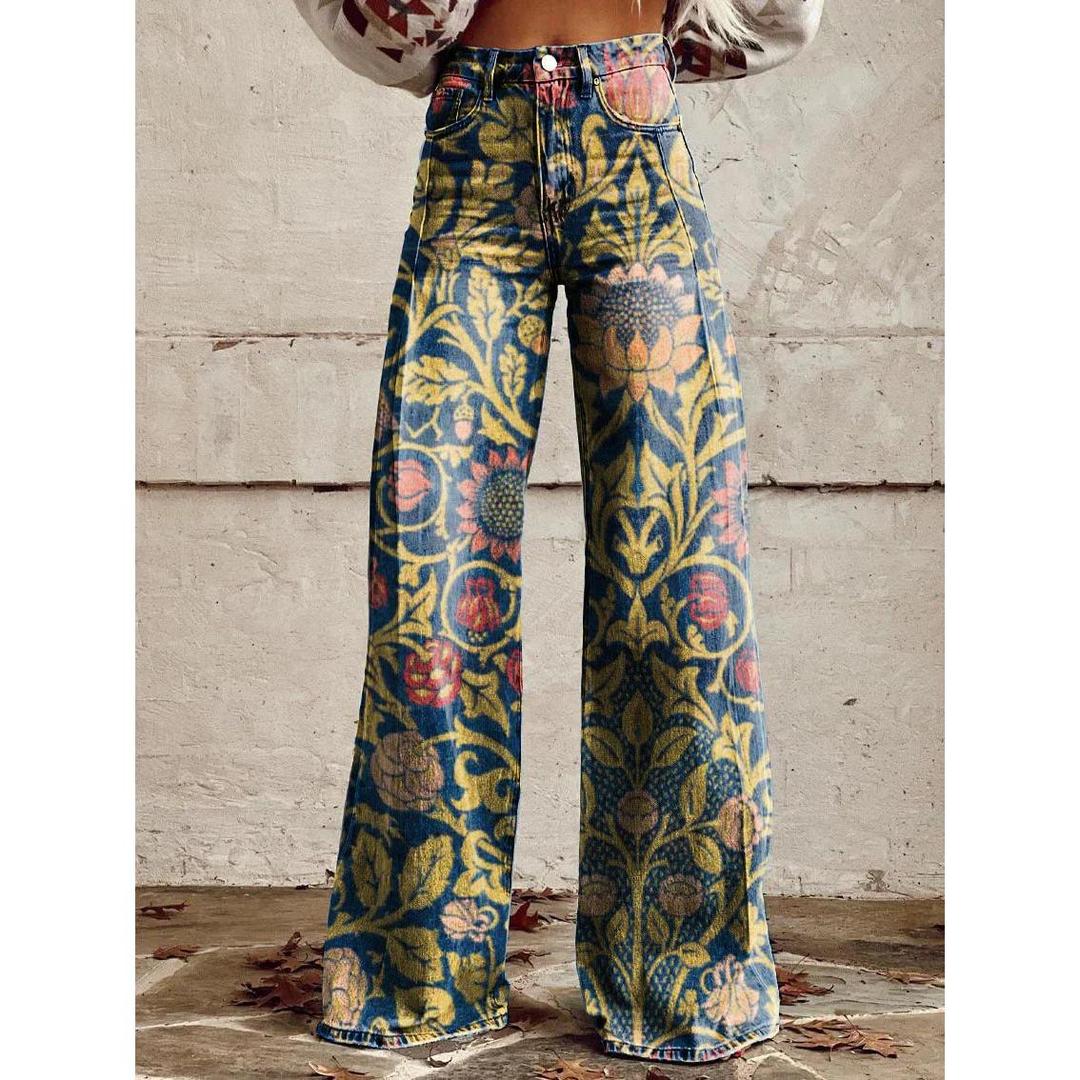 Virellda – Women’s Baggy Jeans With Waist Seam