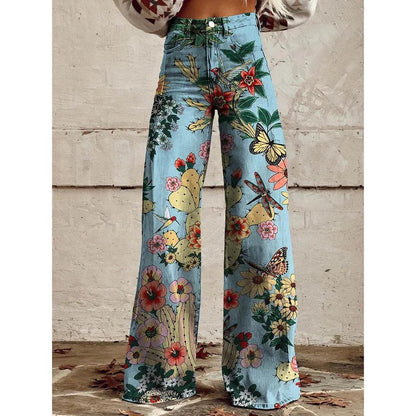 Virellda – Women’s Baggy Jeans With Waist Seam