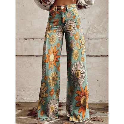 Virellda – Women’s Baggy Jeans With Waist Seam