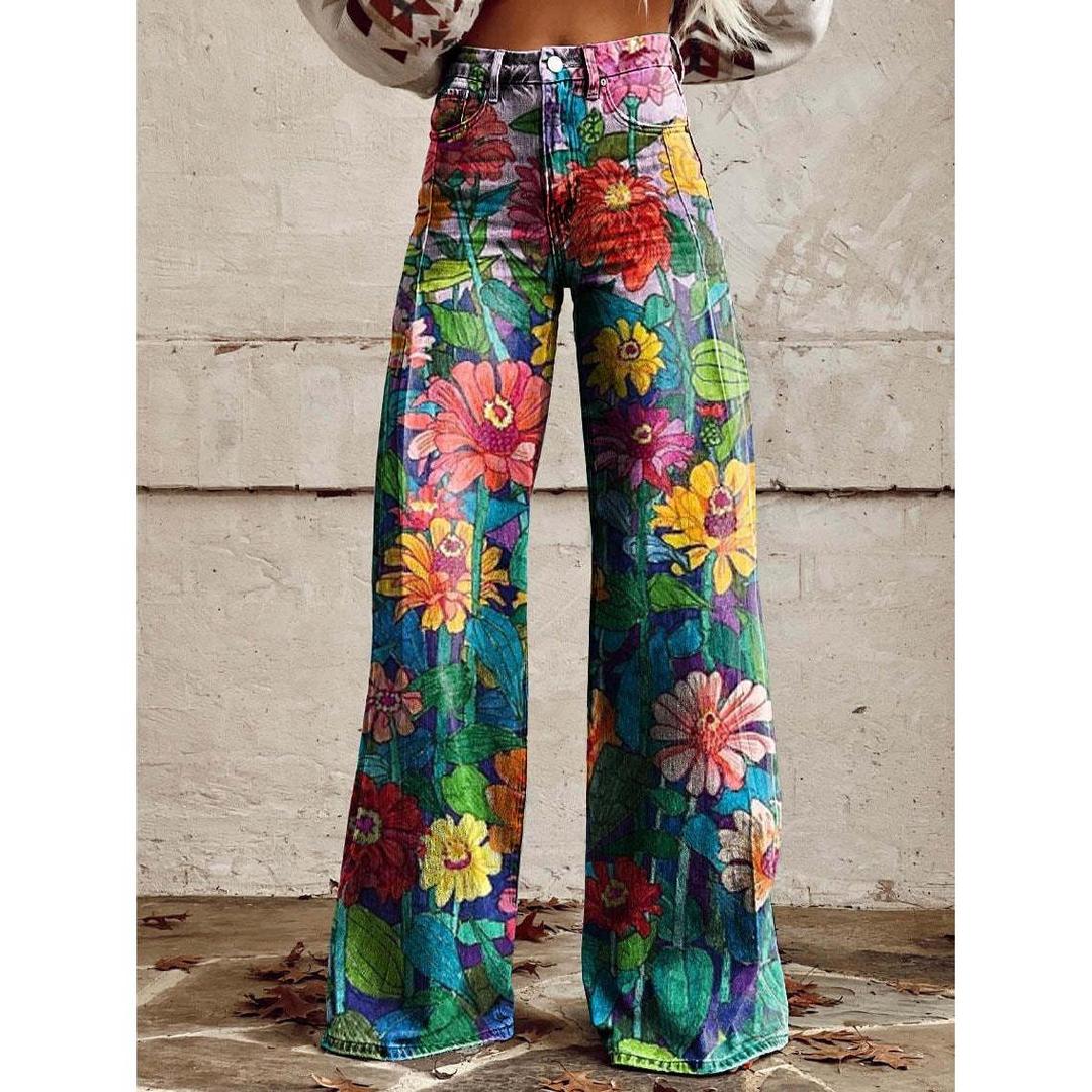 Virellda – Women’s Baggy Jeans With Waist Seam