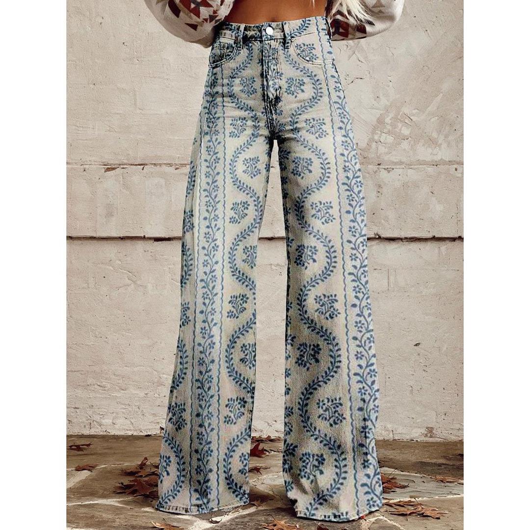 Virellda – Women’s Baggy Jeans With Waist Seam