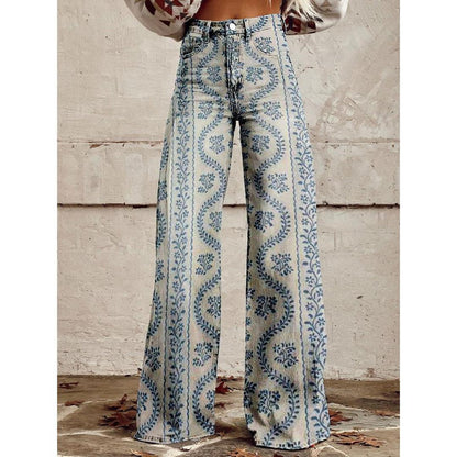 Virellda – Women’s Baggy Jeans With Waist Seam