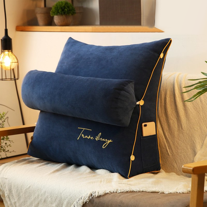 Reading Pillow – Triangular Support Cushion with Soft Foam and Comfortable Backrest