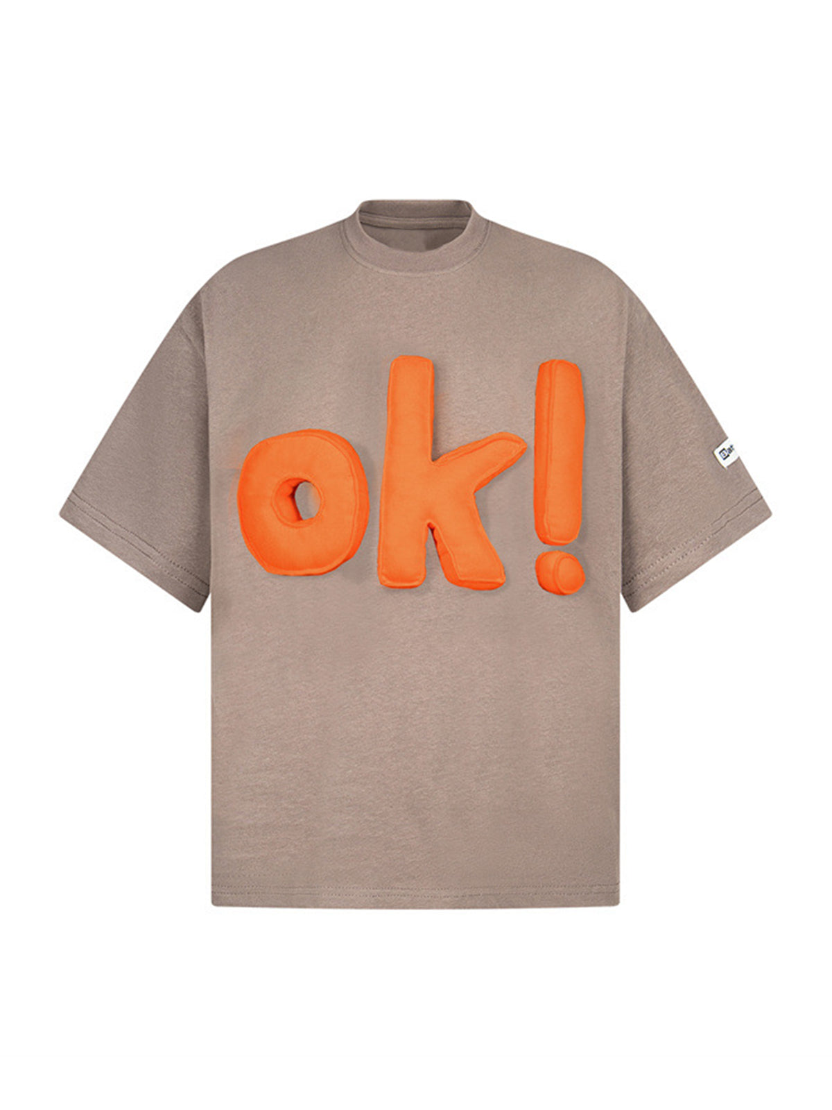 Graphic OK! Slogan Cotton T-Shirt