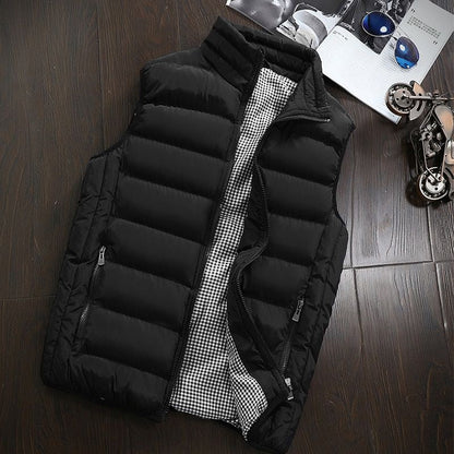 Waterafstotende & Gevoerde Heren Bodywarmer met Staande Kraag - Henrik