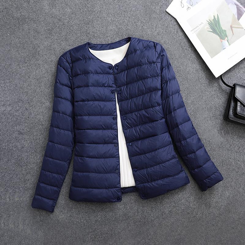 Giacca isolante leggera da donna – Indumento interno corto con scollo rotondo