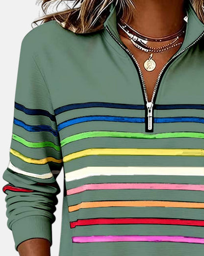 Vera - Striped Comfortable Jumper