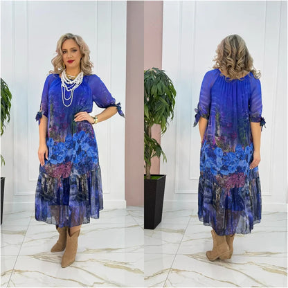Akarsha - Elegant Short Sleeve Dress
