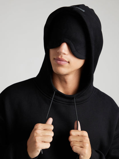 Cozy travel hoodie with airplane mode graphic