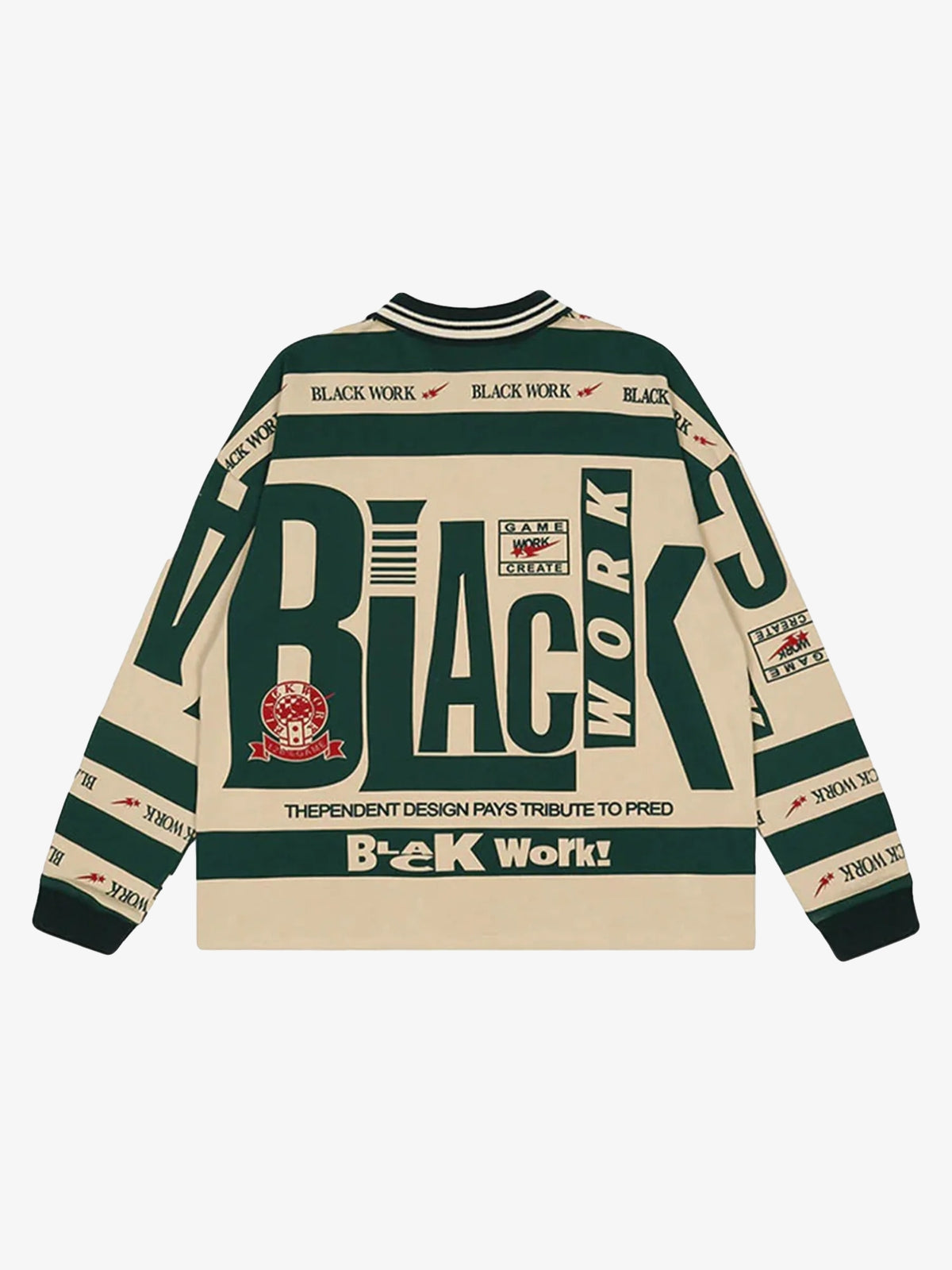 Retro Typography Printed Polo Shirt