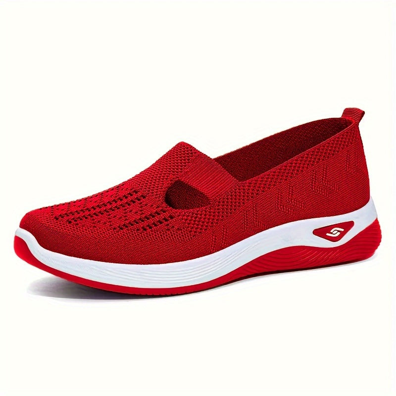 Buty damskie wsuwane sportowe | z siateczką i grubą podeszwą