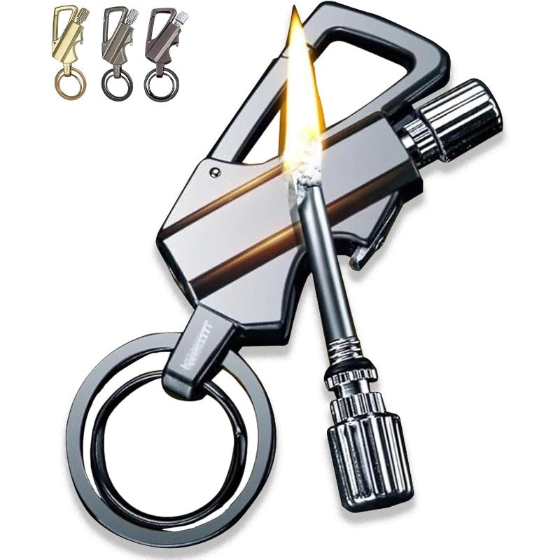 Permanente lucifer sleutelhanger met flesopener – 3-in-1 survival aansteker voor outdoor gebruik | Restfield