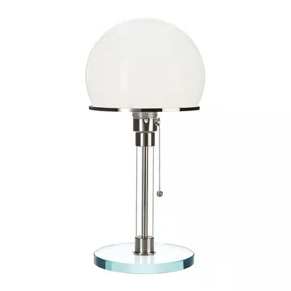 Tischlampe Glas Bauhaus Design mit Zugschalter