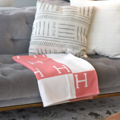 Plaid doré exclusif en cachemire et laine