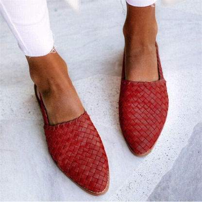 Lindora – Woven Leather Sandals for Women