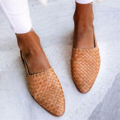 Lindora – Woven Leather Sandals for Women