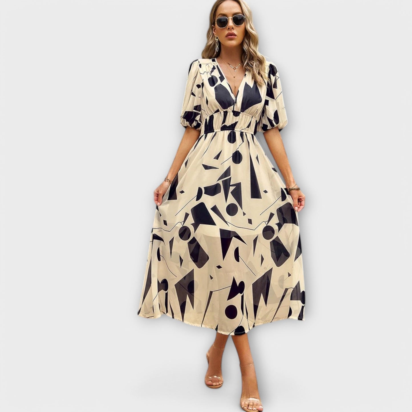 Zeraya™ – Elegant Midi Dress