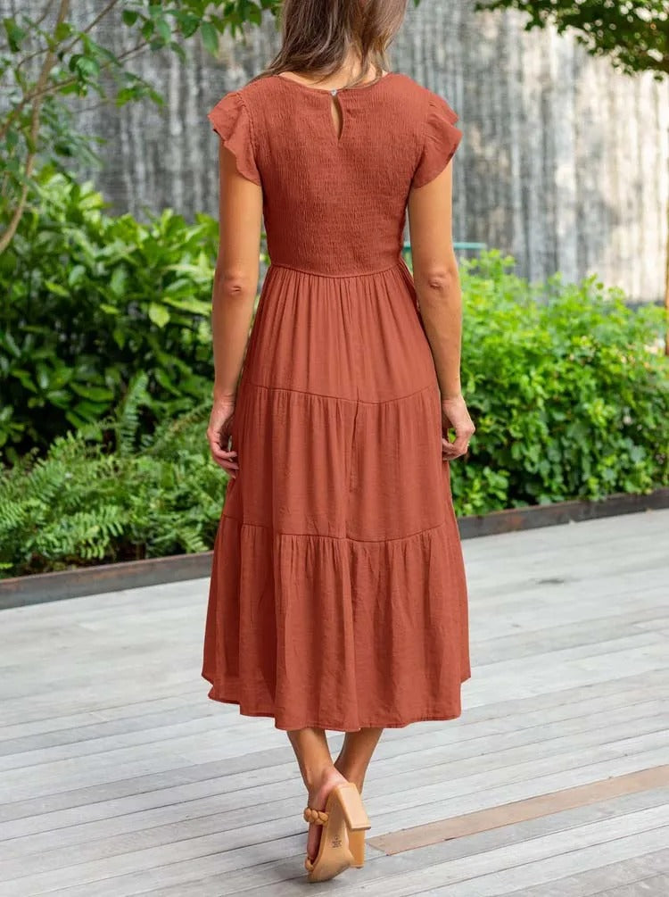 Amélia – Robe couvrante effet ventre plat