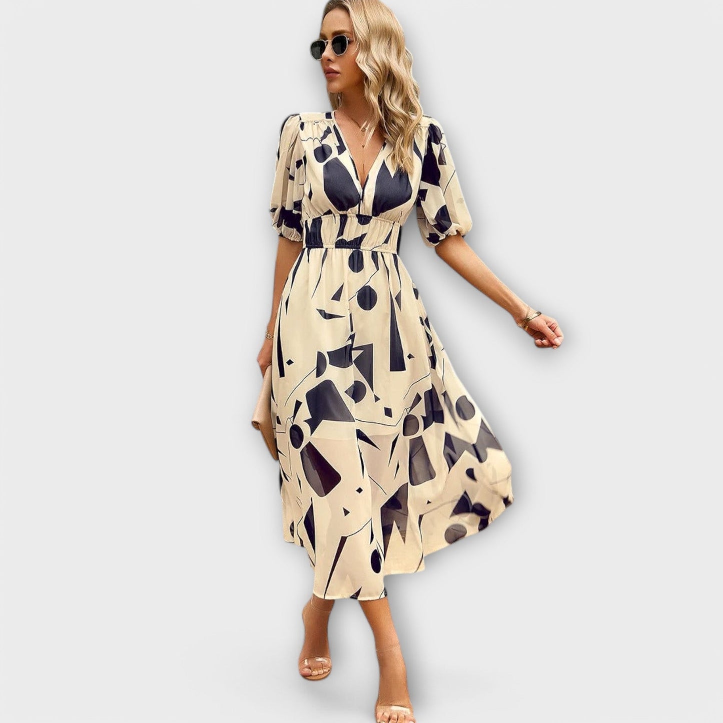 Zeraya™ – Elegant Midi Dress