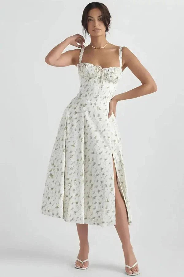 Damen Sommer Trägerkleid | Midi